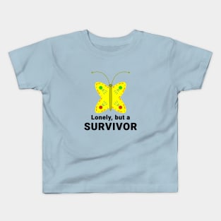 Lonely Surviving Butterfly - Light Kids T-Shirt